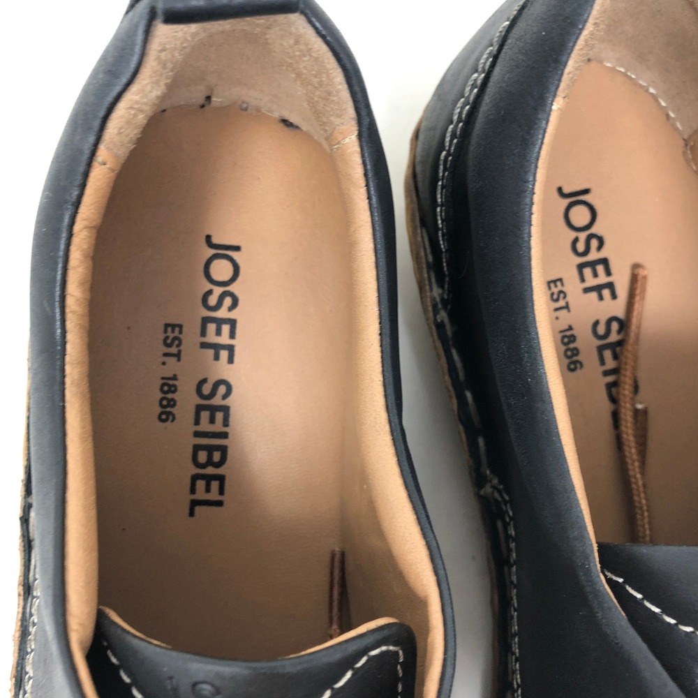 Josef Seibel Womens 39 Oxford Rosalie 50 Black Leather Stitch Lace Up Comfort - Picture 4 of 9